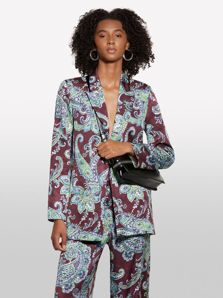 Blazer ouvert à motif cachemire - blazers pour femme - Multi-color | Sisley image number 3